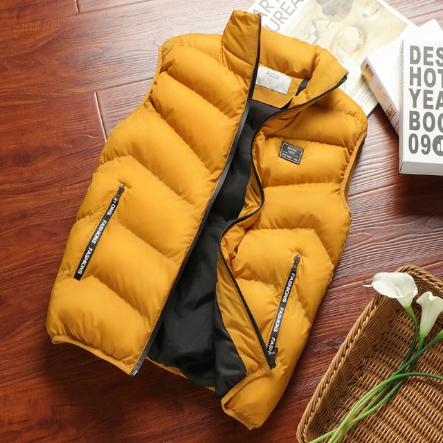 Sleeveless Cotton Puffy Vest