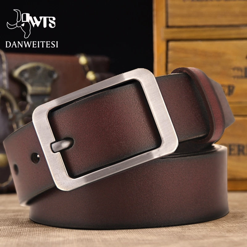 [DWTS]Men's belt leather belt men male genuine leather strap luxury pin buckle casual men's belt Cummerbunds ceinture homme