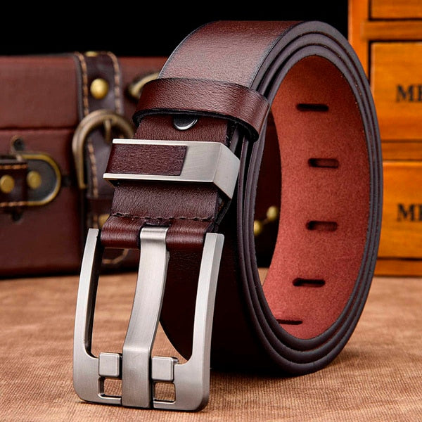 [DWTS]Men's belt leather belt men male genuine leather strap luxury pin buckle casual men's belt Cummerbunds ceinture homme