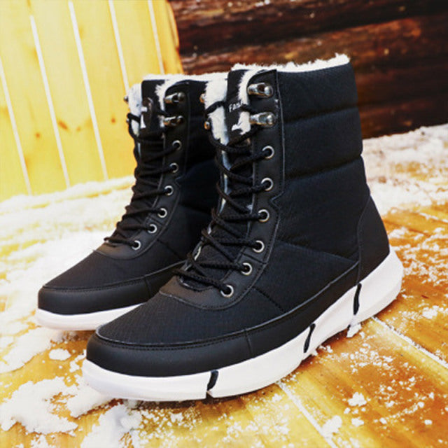 Men Boots 2021 Winter Shoes For Men Warm Snow Boots Mid-calf Men Warm Shoes Thick Plush Winter Boots For Men Women Cotton Shoes