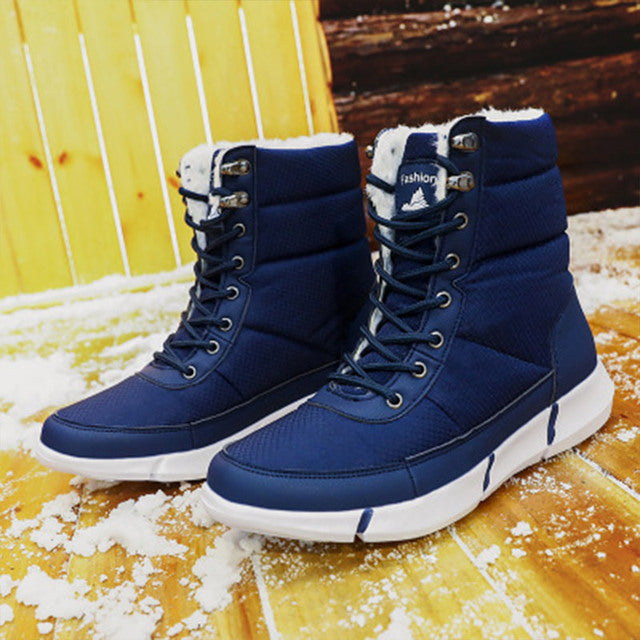 Men Boots 2021 Winter Shoes For Men Warm Snow Boots Mid-calf Men Warm Shoes Thick Plush Winter Boots For Men Women Cotton Shoes