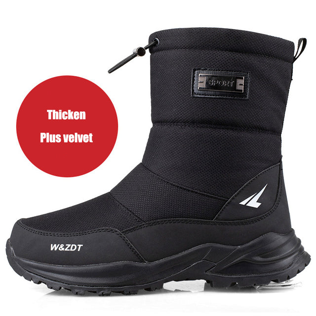 Men Boots 2021 Winter Shoes For Men Warm Snow Boots Mid-calf Men Warm Shoes Thick Plush Winter Boots For Men Women Cotton Shoes