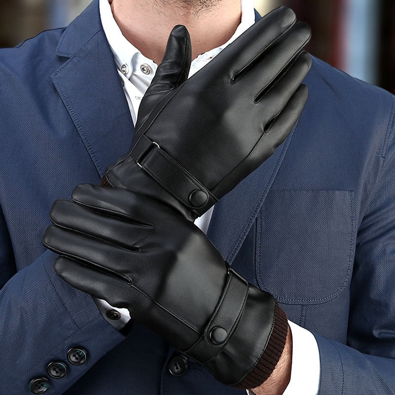 Men's Black Driving Gloves