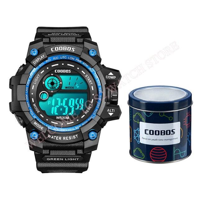 Mens Luminous Silicone Strap Military Wrist Watch