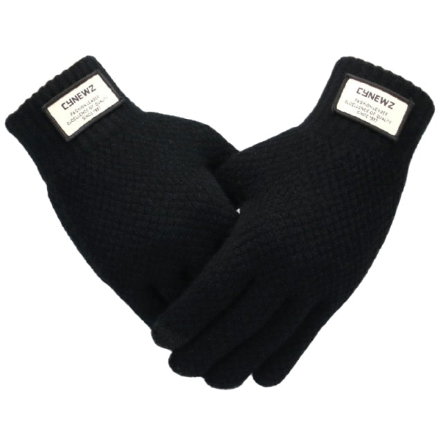 Mens Knitted Gloves, Touch-Screen Friendly