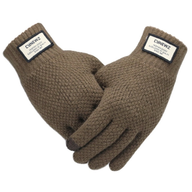 Mens Knitted Gloves, Touch-Screen Friendly