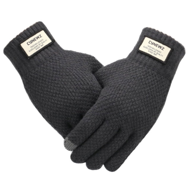 Mens Knitted Gloves, Touch-Screen Friendly