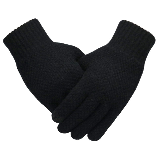 Mens Knitted Gloves, Touch-Screen Friendly