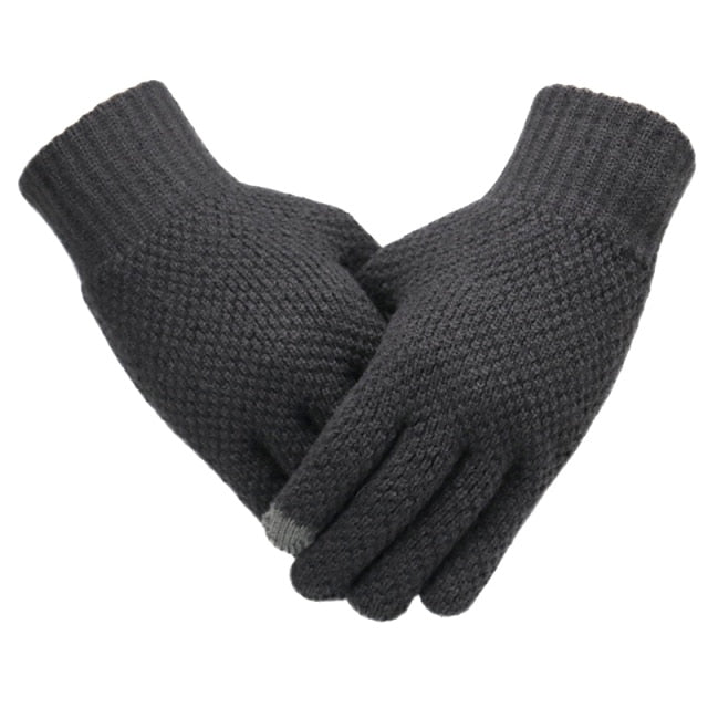 Mens Knitted Gloves, Touch-Screen Friendly