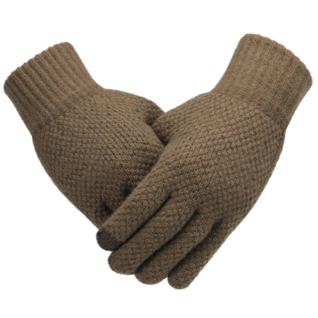 Mens Knitted Gloves, Touch-Screen Friendly