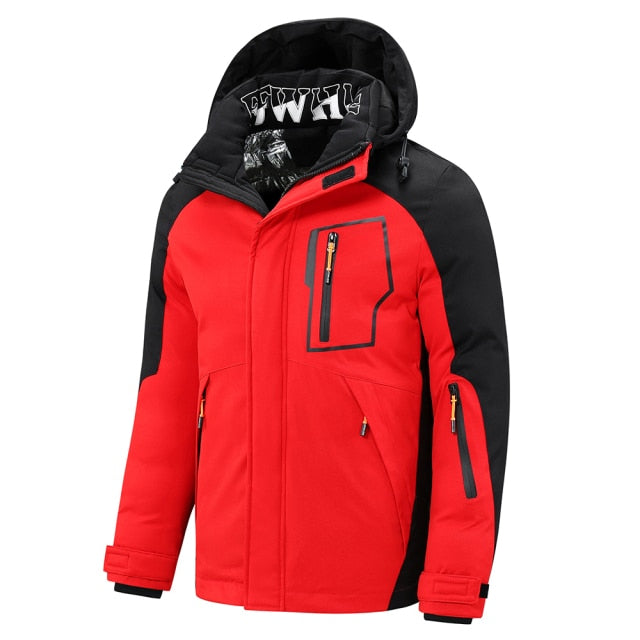 Mens Winter Detachable Hood Parka