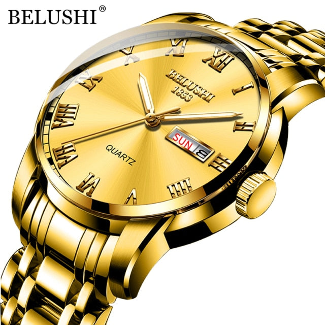 Mens Belushi Luminous Waterproof Stainless Steel Watch