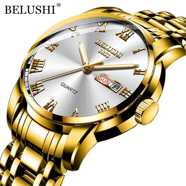 Mens Belushi Luminous Waterproof Stainless Steel Watch