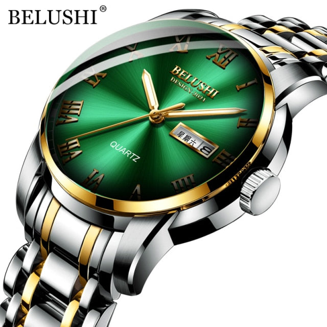 Mens Belushi Luminous Waterproof Stainless Steel Watch