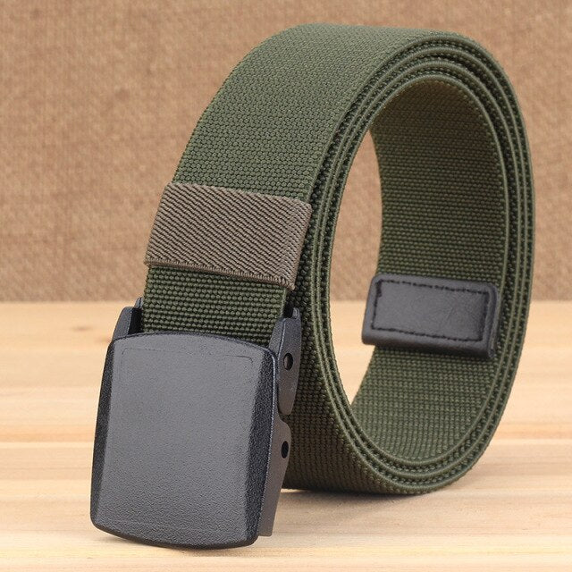 No Metal Free Over Security Elastic Woven Men's Belt Suitable for Men's and Women's Jeans Casual Canvas Waistband Punk