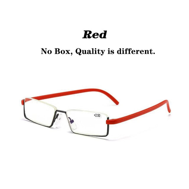 May Flower Metal Anti-Blue Light Reading Glasses Men Half Frame Prescription Eyeglasses Male TR90 Eyewear With Case óculos +1.75