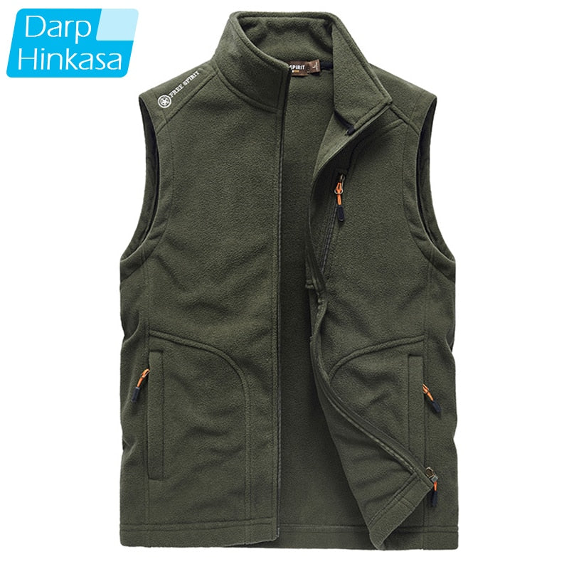 Men Warm Fleece Vest Jacket 2021 Winter New Hooded Sleeveless Waistcoat Autumn Fashion Casual Vest Waistcoat Jacket Men