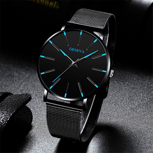 Men's 2021 Minimalist Ultra Thin Stainless Steel Quartz Wristwatch
