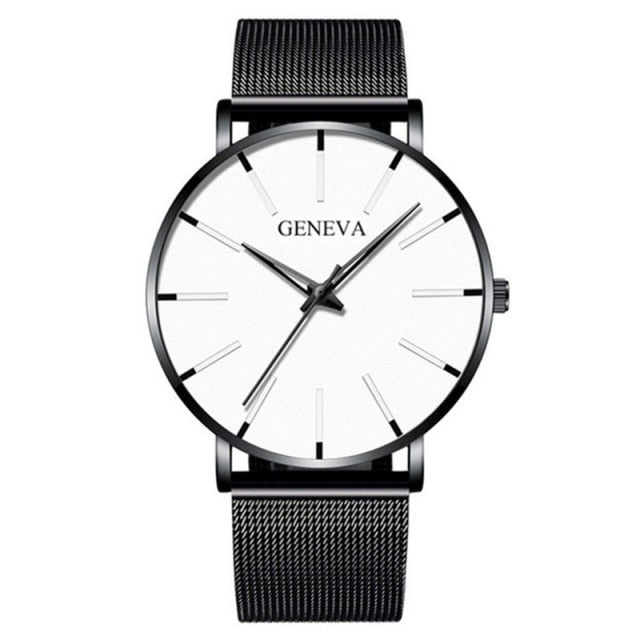 Men's 2021 Minimalist Ultra Thin Stainless Steel Quartz Wristwatch