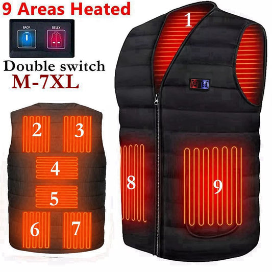 Men USB Infrared Electric Heated Vest