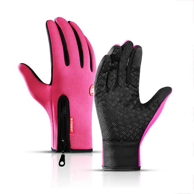 Mens Touch-Screen Friendly,Waterproof,Windproof, Zippered Gloves