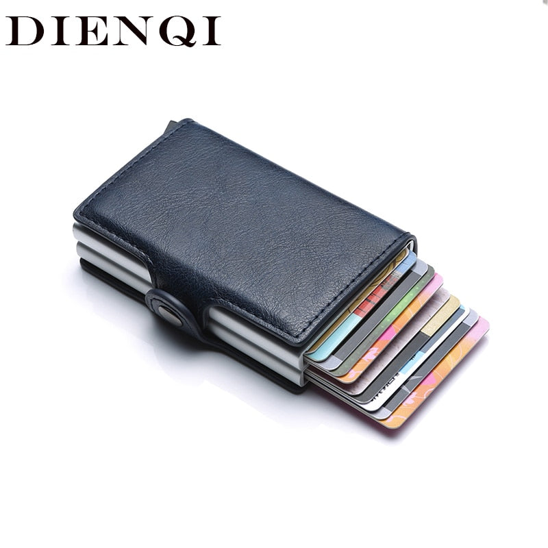 Rfid Blocking Leather And Aluminum Credit Card Holder
