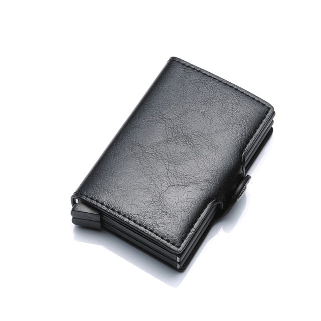 Rfid Blocking Leather And Aluminum Credit Card Holder