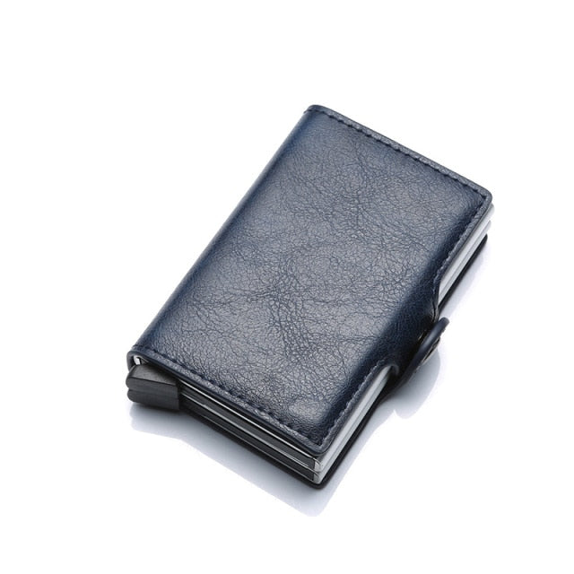 Rfid Blocking Leather And Aluminum Credit Card Holder