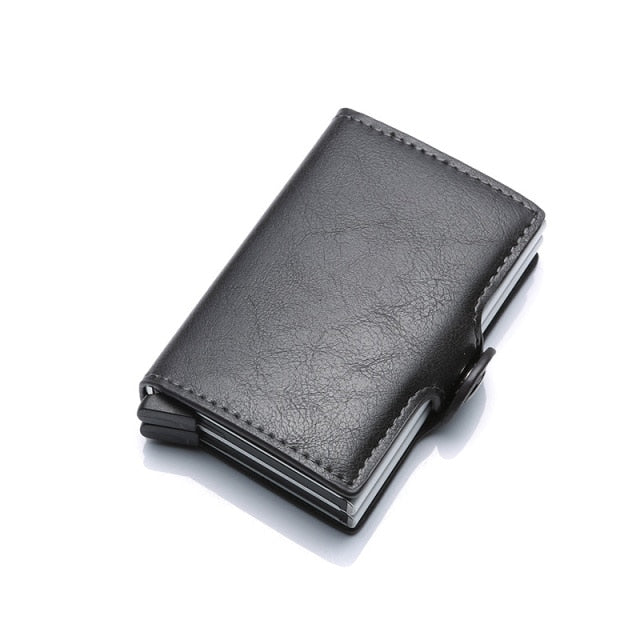 Rfid Blocking Leather And Aluminum Credit Card Holder