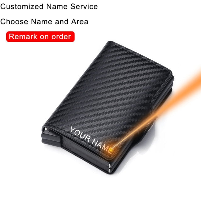 Rfid Blocking Leather And Aluminum Credit Card Holder