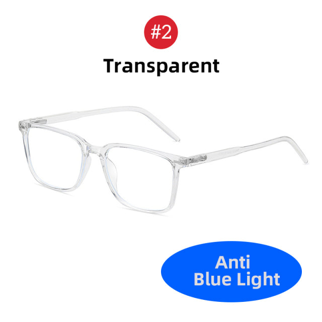 2022 Trending Blue Light Blocking Men&#39;s Glasses Gaming TR90 Matte Black Anti Ray Eyeglasses Women Transparent Fashion Eyewear