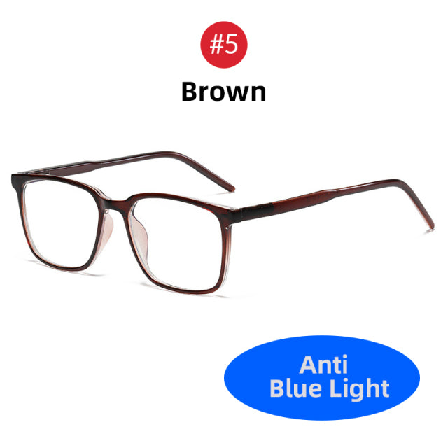 2022 Trending Blue Light Blocking Men&#39;s Glasses Gaming TR90 Matte Black Anti Ray Eyeglasses Women Transparent Fashion Eyewear