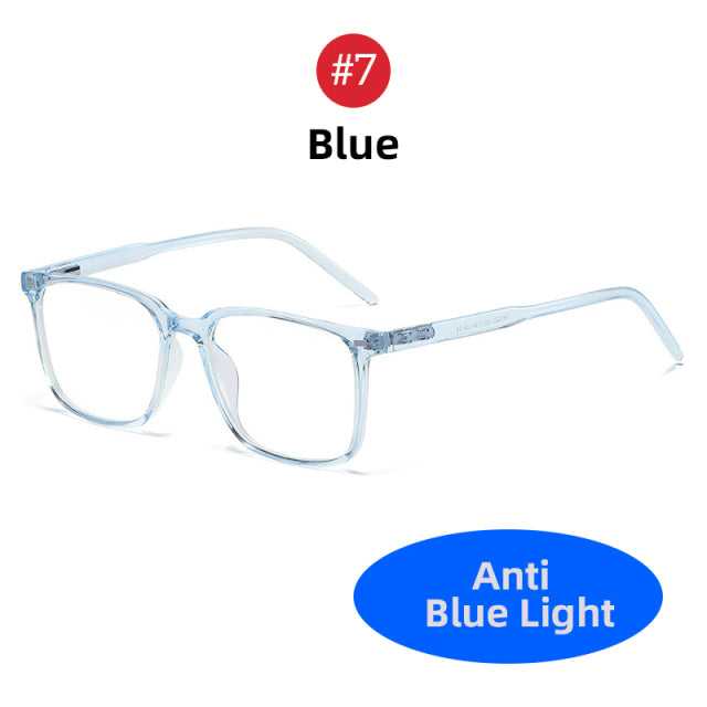 2022 Trending Blue Light Blocking Men&#39;s Glasses Gaming TR90 Matte Black Anti Ray Eyeglasses Women Transparent Fashion Eyewear