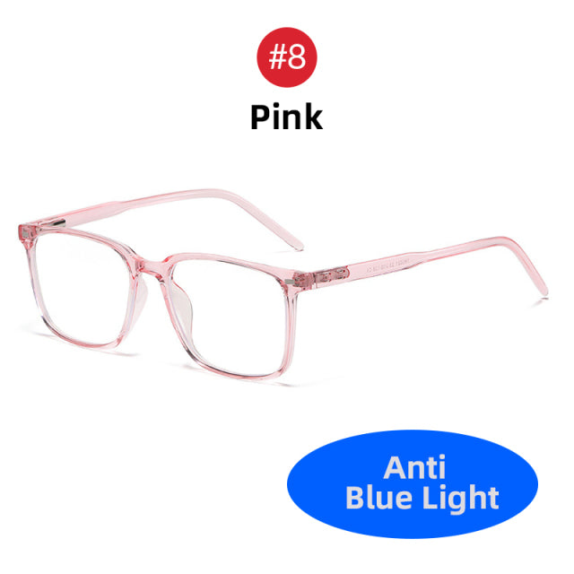 2022 Trending Blue Light Blocking Men&#39;s Glasses Gaming TR90 Matte Black Anti Ray Eyeglasses Women Transparent Fashion Eyewear