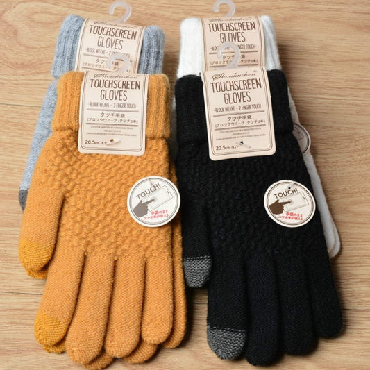 Men Women's Cashmere Knitted Winter Gloves