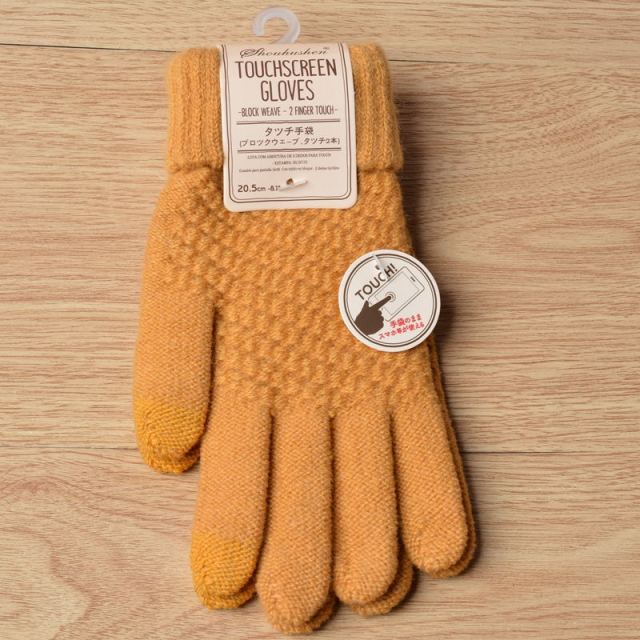 Men Women's Cashmere Knitted Winter Gloves