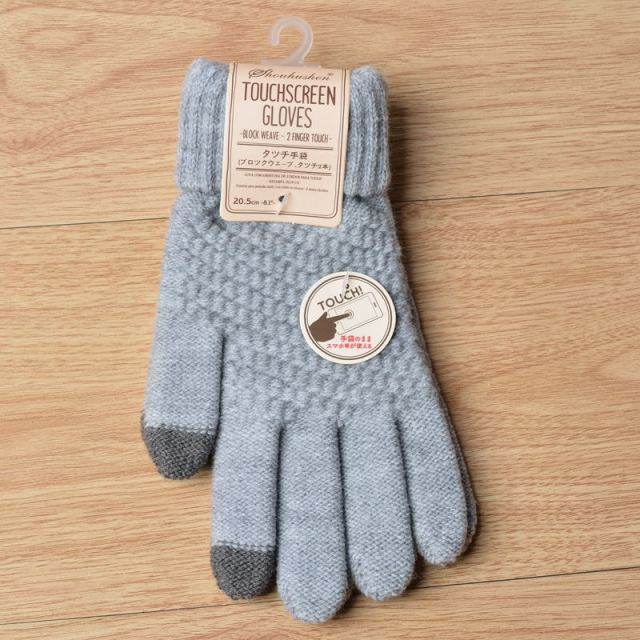 Men Women's Cashmere Knitted Winter Gloves