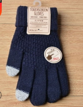 Men Women's Cashmere Knitted Winter Gloves