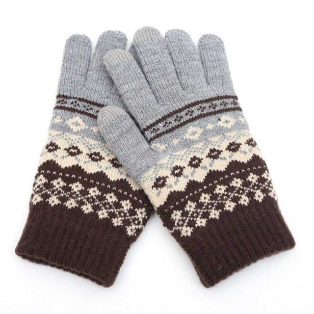 Men Women's Cashmere Knitted Winter Gloves