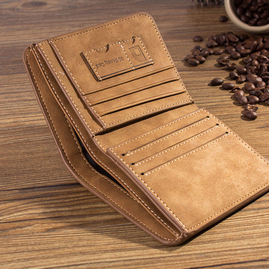 Men's Foldable Cowhide Wallet Credit Card/ID Holder