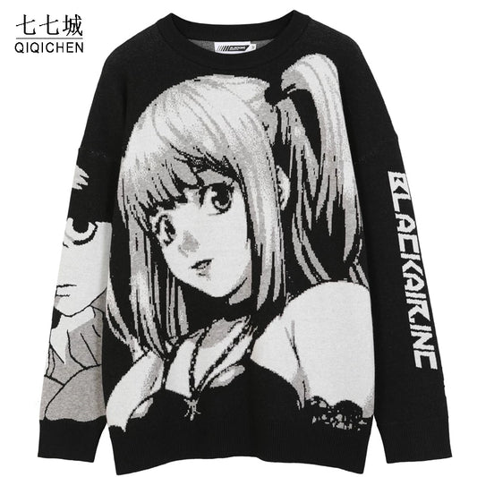 Anime Girl Knitted Sweater Pullover