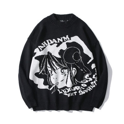 Anime Girl Knitted Sweater Pullover