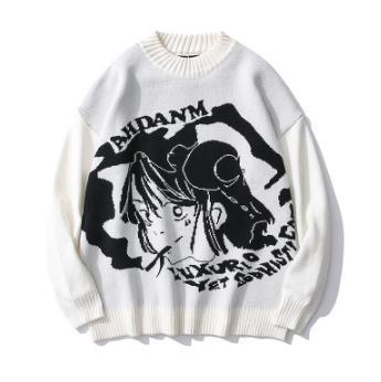 Anime Girl Knitted Sweater Pullover