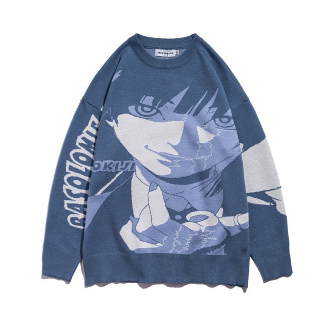 Anime Girl Knitted Sweater Pullover