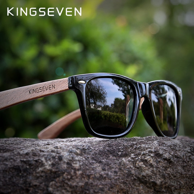 KINGSEVEN Brand 2021 Fashion Handmade Natural Wooden Sunglasses For Men Women Polarized Sun Glasses UV400 Mirror Male Eyewear