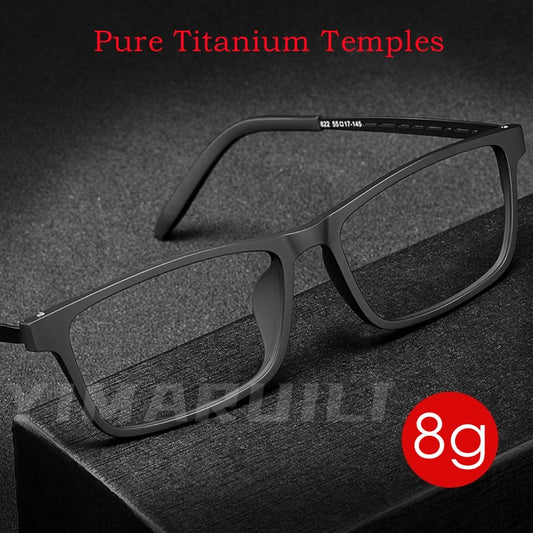 YIMARUIL Men Pure Titanium Ultra-Light And Comfortable Eyeglasses Frame Myopia Reading Optical Prescription Glasses Frame 8822T