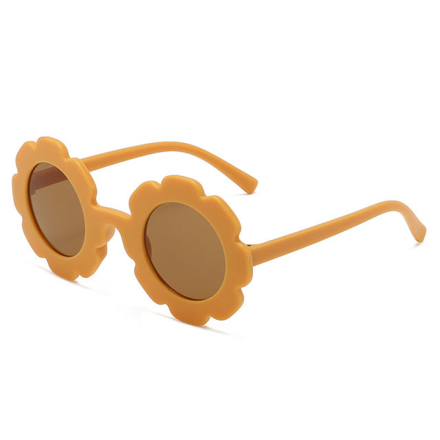 New Sun Flower Round Cute kids sunglasses UV400 for Boy girls toddler