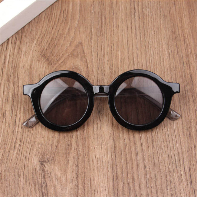 2022 New Fashion Children&#39;s Sunglasses Infant&#39;s Retro Solid Color Ultraviolet-proof Round Convenience Glasses Eyeglass For Kids