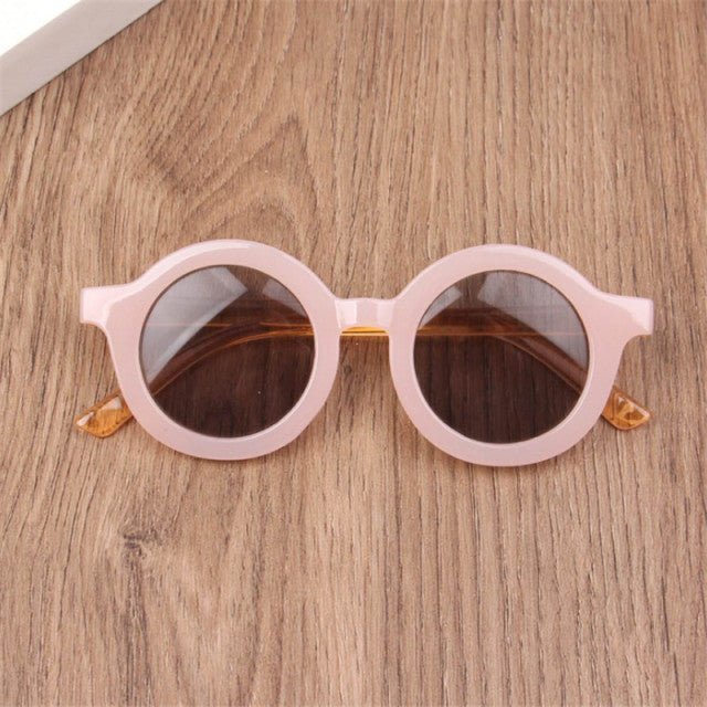 2022 New Fashion Children&#39;s Sunglasses Infant&#39;s Retro Solid Color Ultraviolet-proof Round Convenience Glasses Eyeglass For Kids