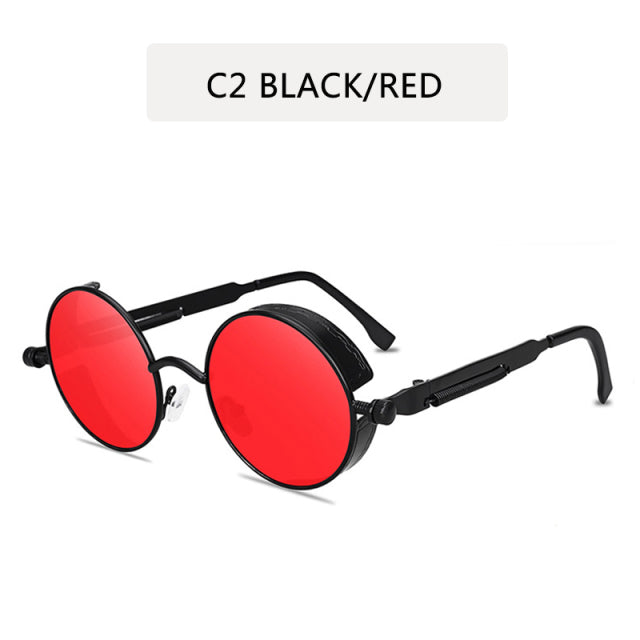 2022 Metal Steampunk Sunglasses Men Women Fashion Round Glasses Brand Design Vintage Sun Glasses High Quality Oculos de sol